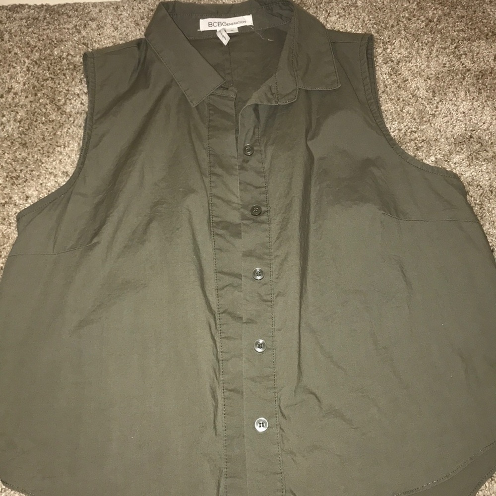 bcbg army green tank